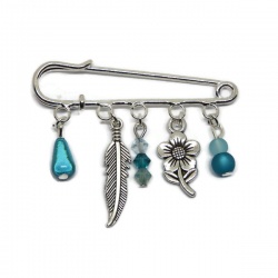 Broche épingle de 5 cm avec perle, broche pour châle, hijab