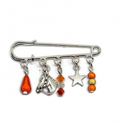 Broche épingle de 5 cm avec perle, broche pour châle, hijab