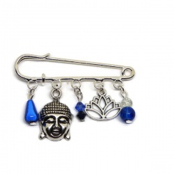 Broche épingle de 5 cm avec perle, broche pour châle, hijab