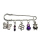 Broche épingle de 7 cm avec perle, broche pour châle, hijab