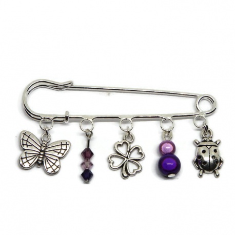 Broche épingle de 7 cm avec perle, broche pour châle, hijab