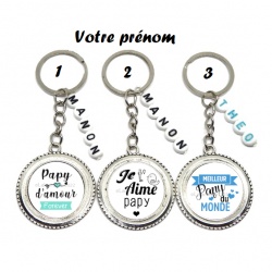 Porte clés papy à personnaliser avec le prénom de votre choix