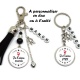 Porte clés "Je t'aime mamie" "Je t'aime papy" personnalisable