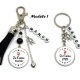 Porte clés "Je t'aime mamie" "Je t'aime papy" personnalisable