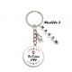 Porte clés "Je t'aime mamie" "Je t'aime papy" personnalisable