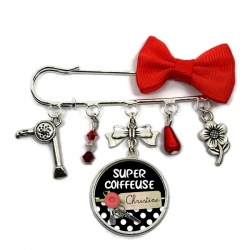 Broche coiffeuse à personnaliser avec le prénom de votre choix