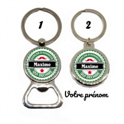 Porte clés décapsuleur "Garçon d'honneur qui déchire" personnalisable