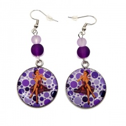 Boucles d'oreilles pin up, pin up vintage, rétro
