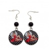 Boucles d'oreilles pin up, pin up vintage, rétro