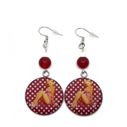 Boucles d'oreilles pin up, pin up vintage, rétro