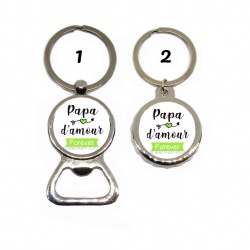 Porte clé décapsuleur "Papa d'amour forever"