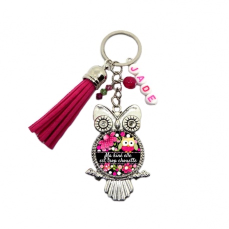 Porte clés "Ma kiné elle est trop chouette"
