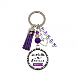 Porte clés "Soeurette d'amour forever"