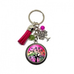 Porte clés ou bijou de sac Arbre de vie