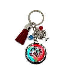Porte clés ou bijou de sac Arbre de vie