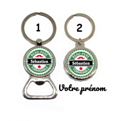 Votre prénom, Porte clés décapsuleur "Beau-père formidable"