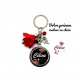 Votre prénom, Porte-clés coquelicot personnalisable