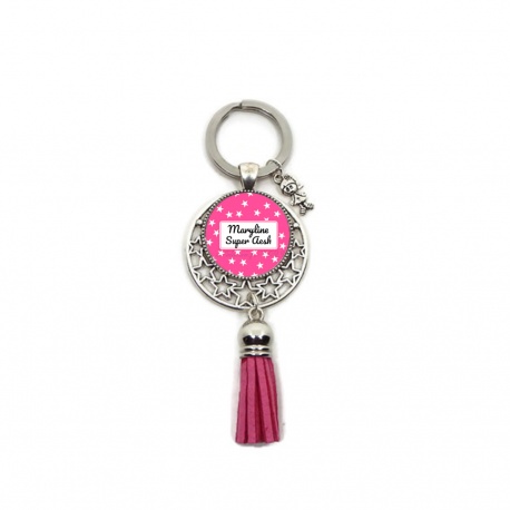 Votre prénom- Porte clés "Super AESH" personnalisable