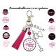 Porte clés ou bijou de sac "Maman" personnalisable au(x) prénoms de votre choix