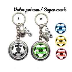 Porte clés coach de foot personnalisé