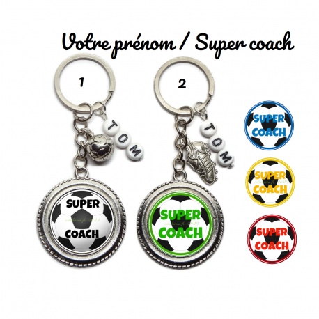 Porte clés coach de foot personnalisé