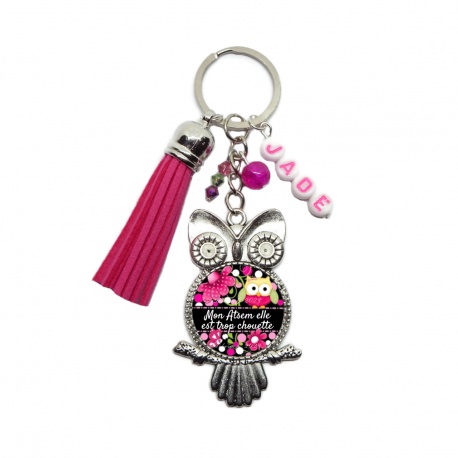 Porte clés "Mon ATSEM elle est trop chouette"