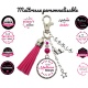 Votre prénom - Porte clés ou bijou de sac "MAITRESSE" personnalisable