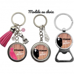 Porte clés, décapsuleur, "Témoin qui déchire" modèles au choix