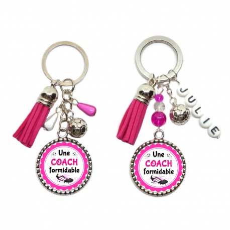 Porte clés COACH féminin "UNE COACH FORMIDABLE" personnalisable