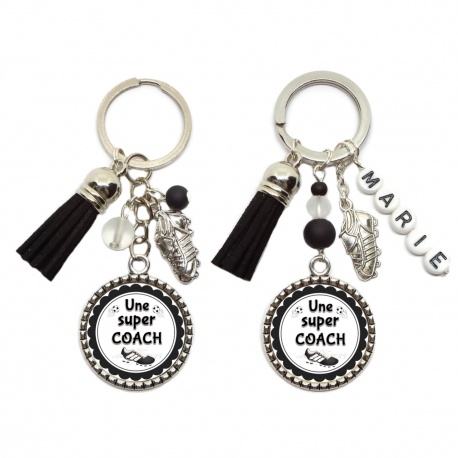 Porte clés COACH féminin "UNE SUPER COACH" personnalisable