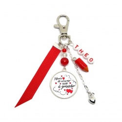 Porte clés ou bijou de sac personnalisable "Merci de m'avoir aidé à grandir"