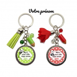 Votre prénom - Porte clés "Merci pour cette super année"