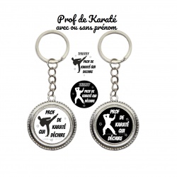 Votre prénom - Porte clés "Prof de karaté qui déchire"