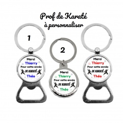 Votre prénom - Porte clés décapsuleur "Merci pour cette année de karaté"