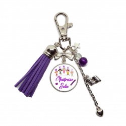 Votre prénom - Porte clés ou bijou de sac  "Merci maîtresse..." personnalisable