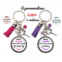 Porte clés prof de GRS "Merci pour cette année de GRS" personnalisable"