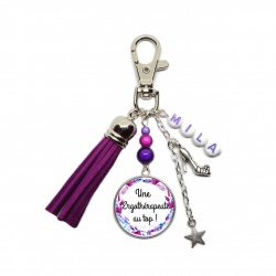 Porte-clés "Une ergothérapeute au top !" personnalisable