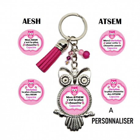 Porte clés ATSEM - AESH personnalisable