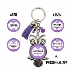 Porte clés ATSEM - AESH personnalisable