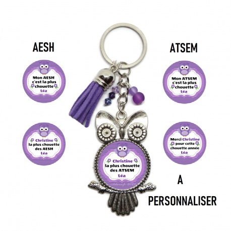Porte clés ATSEM - AESH personnalisable