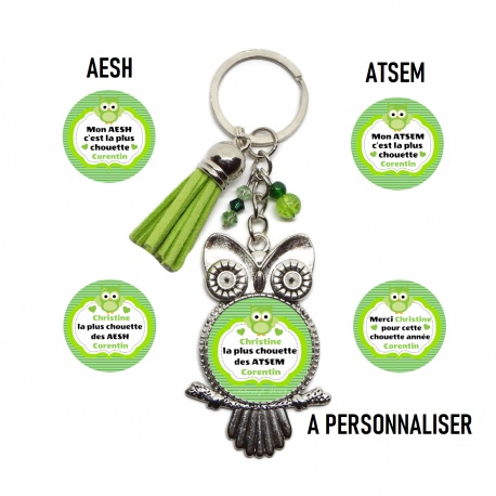 Porte clés ATSEM - AESH personnalisable