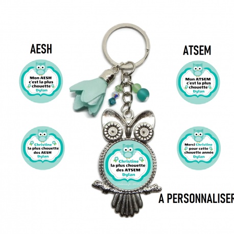 Porte clés ATSEM - AESH personnalisable