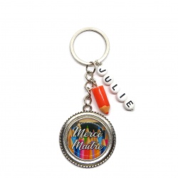 Porte clés "Merci maître" personnalisable