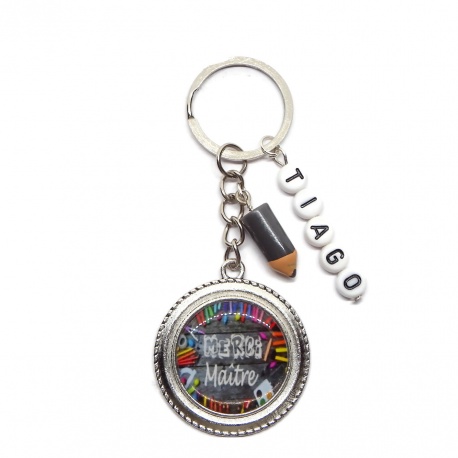 Porte clés "Merci maître" personnalisable