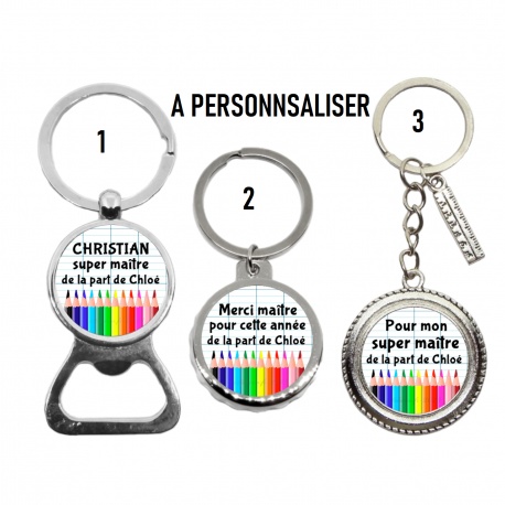 Porte clés décapsuleur Maître à personnaliser