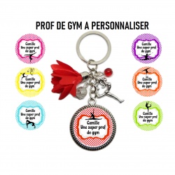 porte clé prof de gym personnalisable