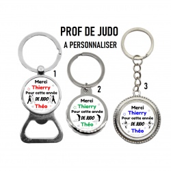 Votre prénom - Porte clés décapsuleur "Merci pour cette année de Judo"