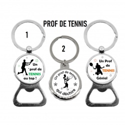 Porte clés décapsuleur "Prof de tennis"