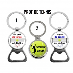 Porte clés décapsuleur "Prof de tennis"