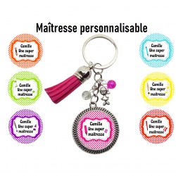 porte clés une super maîtresse personnalisable